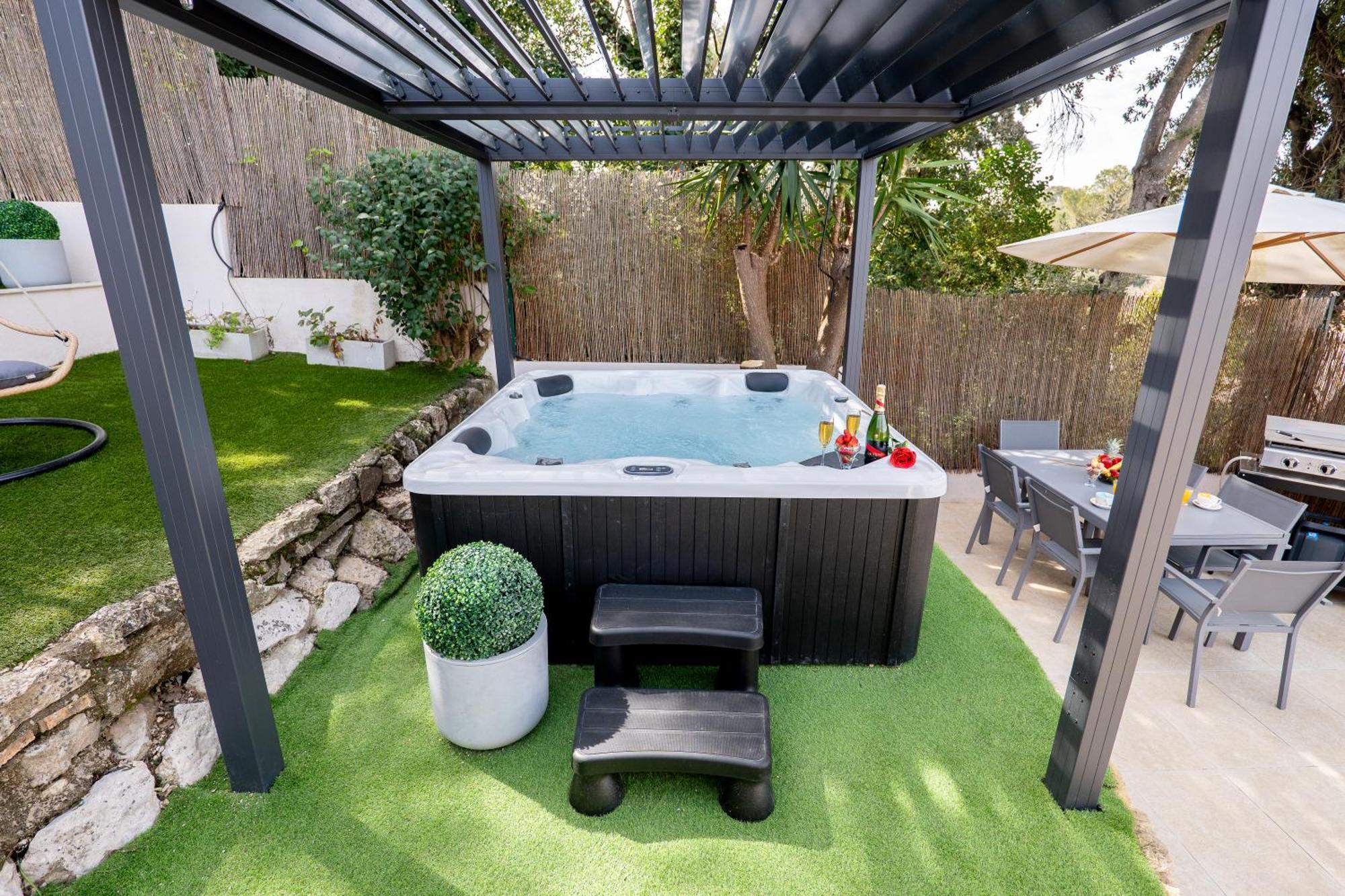 Piscine-Jacuzzi-Videoprojecteur-Clim La Perle Rare Villa Mougins Eksteriør bilde